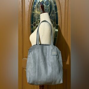 Antik Kraft Faith Vegan Leather Grey Tote And Crossbody Bags - 2 in 1